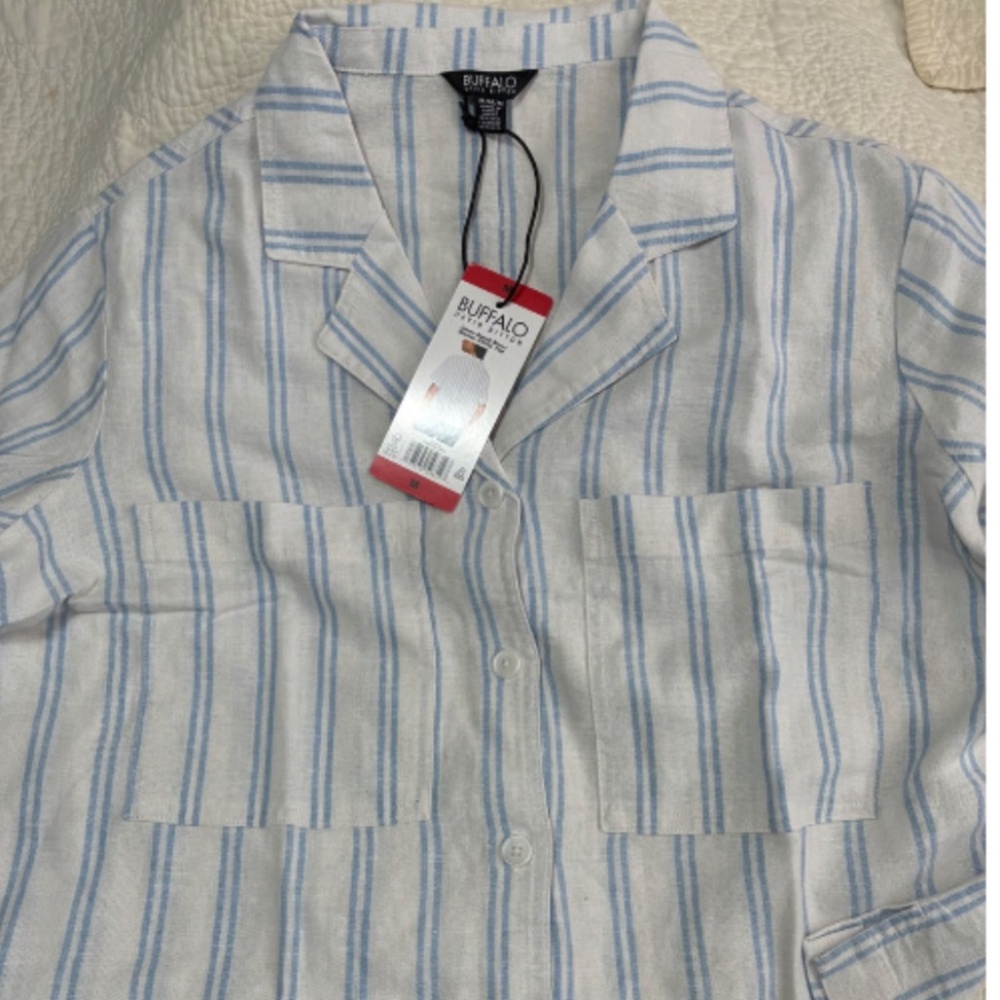Linen Button Up, M